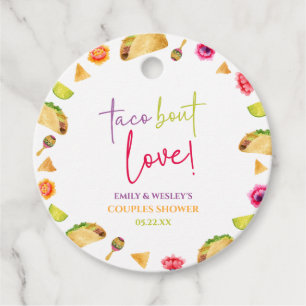 Taco Bout Love! Fiesta Wedding Couples Shower Favor Tags