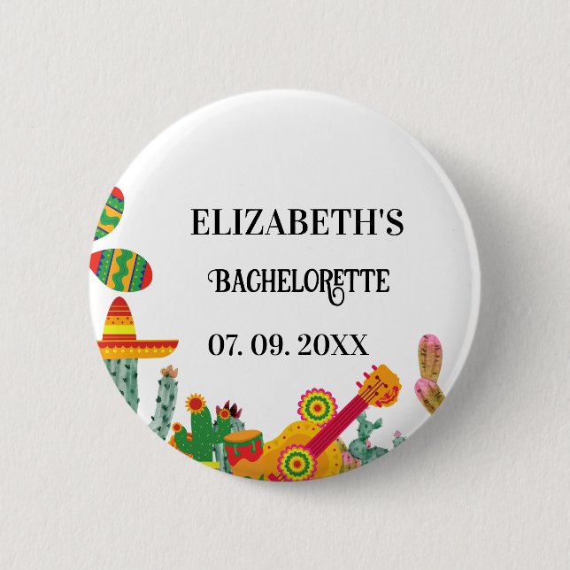Taco bout love Final Fiesta Bachelorette Weekend  Button (Front)