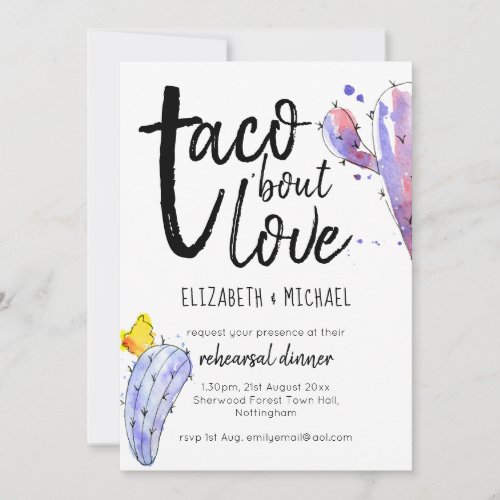 Taco Bout Love Illustrated Rehearsal Dinner