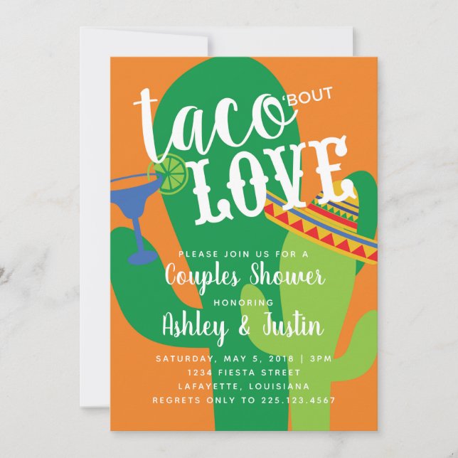 Taco Bout Love Invitation (Front)