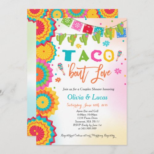 Taco Bout Love Invitation Couples Fiesta Shower