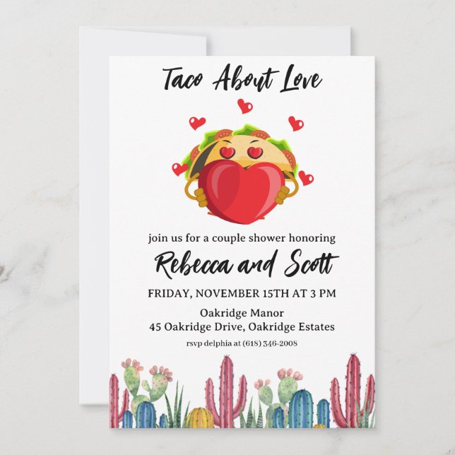 taco bout love invitations (Front)