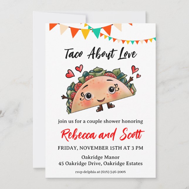 taco bout love invitations (Front)