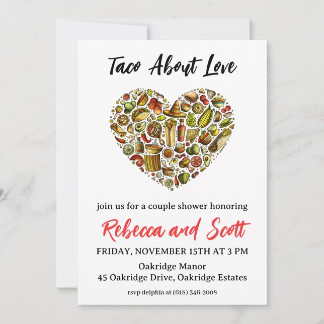 taco bout love invitations (Front)
