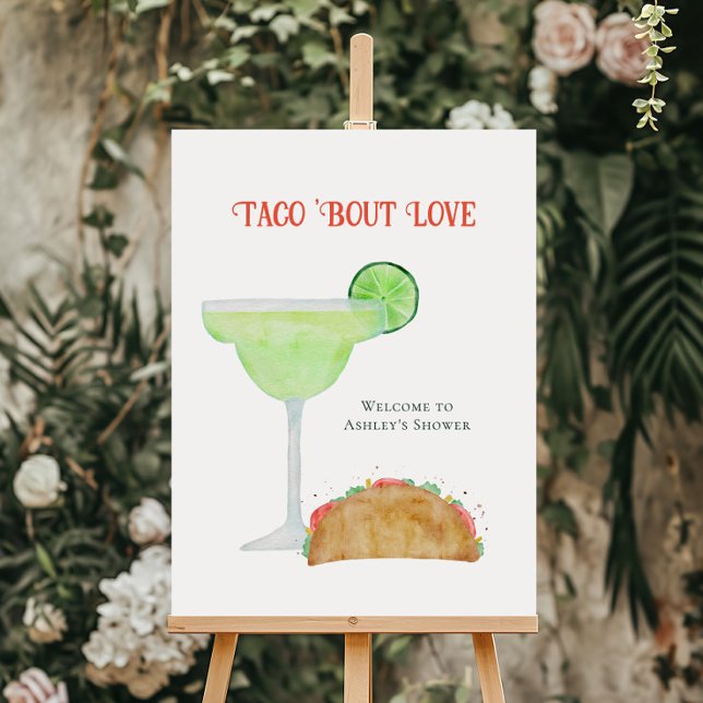 Taco 'Bout Love Margarita Bridal Shower Welcome Foam Board (Creator Uploaded)
