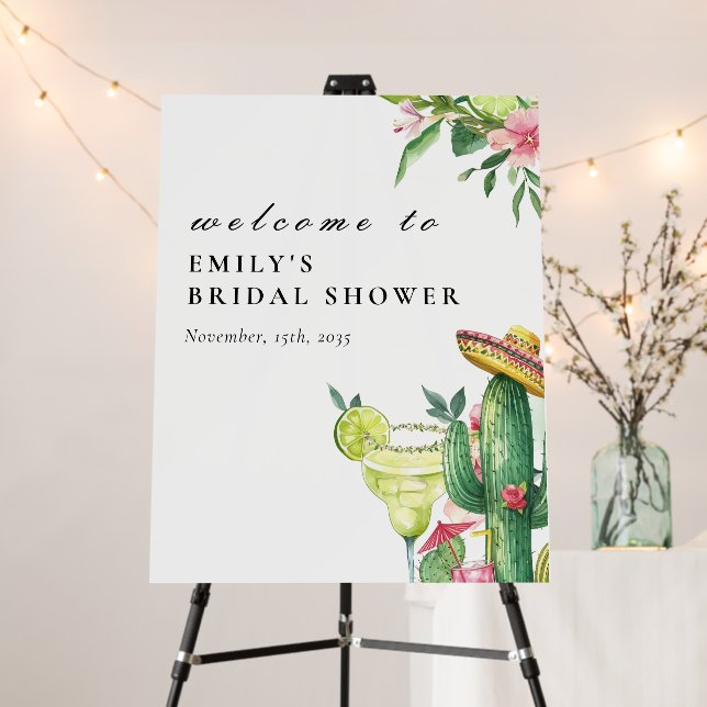 Taco Bout Love Mexican Bridal Shower Foam Board (In Situ (Stand))