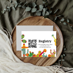 Taco bout Love Mexican bridal shower registry Enclosure Card