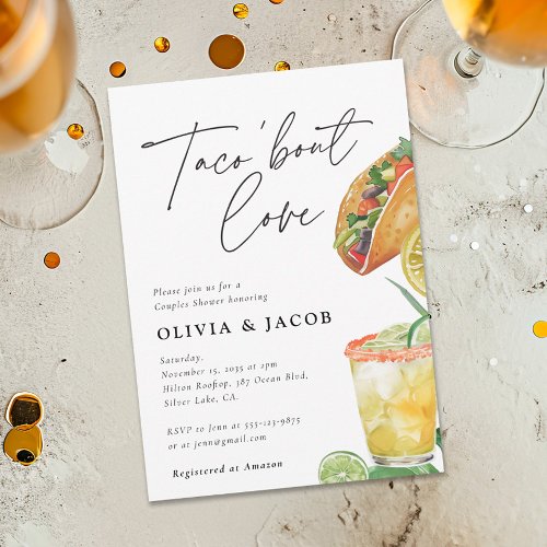 Taco bout Love Mexican Couples Shower Invitation