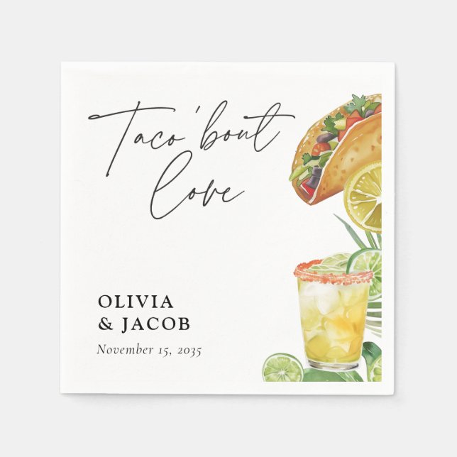 Taco bout Love Mexican Couples Shower Napkins (Front)