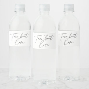 Taco bout Love Mexican Couples Shower Water Bottle Label
