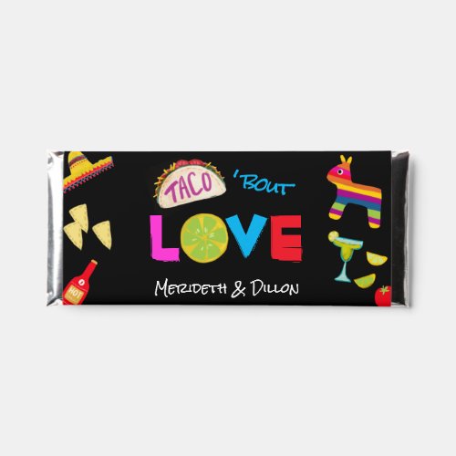 Taco Bout Love Mexican Fiesta Colorful Wedding Hershey Bar Favors