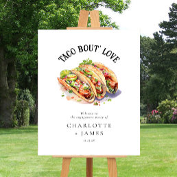 Taco Bout Love Modern Engagement Party Welcome Foam Board