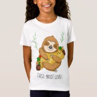 Taco Bout Love Sloth and Taco T-Shirt