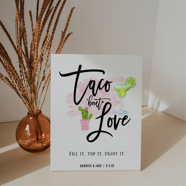 Taco Bout Love Taco Bar Pedestal Sign (Creator Uploaded)