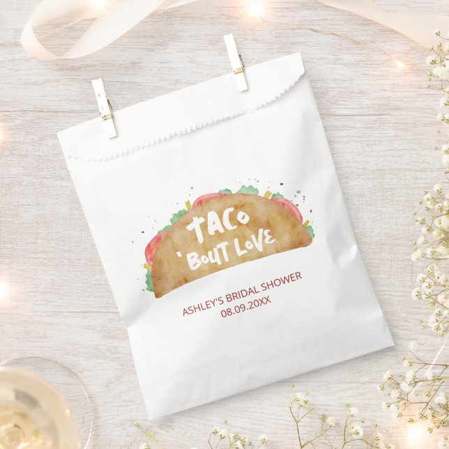 Taco 'Bout Love Wedding Bridal Shower Fiesta Favor Bag (Clipped)