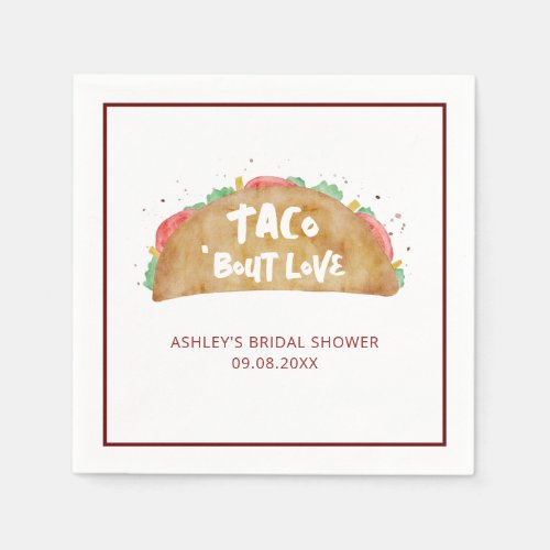 Taco Bout Love Wedding Bridal Shower Fiesta Napkins