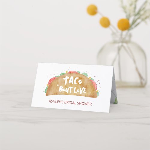 Taco Bout Love Wedding Bridal Shower Fiesta Place Card