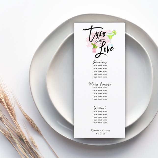 Taco Bout Love Wedding  Menu (Creator Uploaded)
