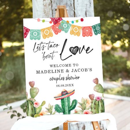 Taco Bout Love Welcome Sign Fiesta Cactus Shower
