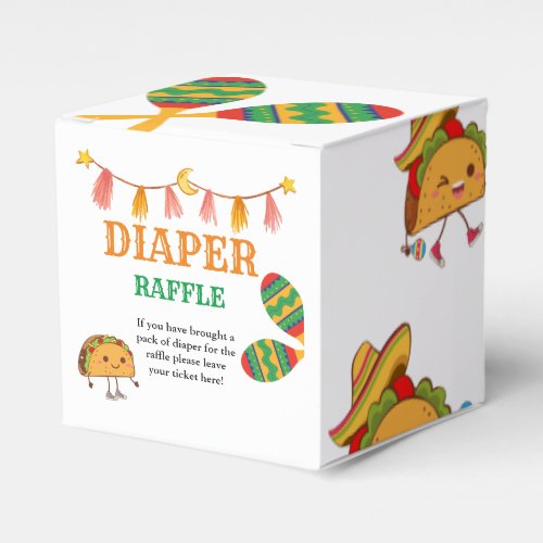 Taco bout Mexican Baby Shower Diaper Raffle Box