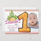 Taco Bout One | First Birthday Fiesta Photo Invitation (Front)
