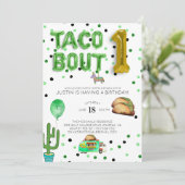 Taco Bout One | First Birthday Invitation (Standing Front)