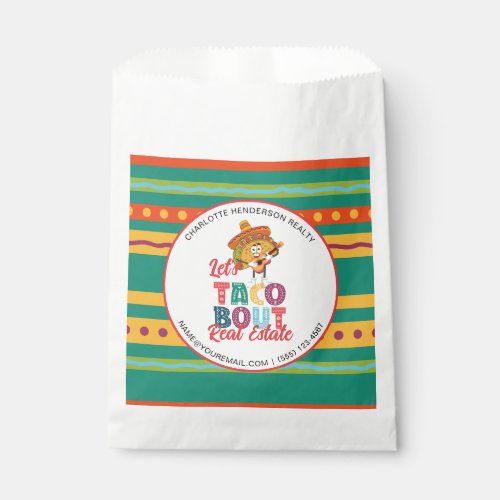 Taco Bout Real Estate Pop By Marketing Favor Bag