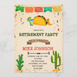 Taco Bout Retirement party invitation