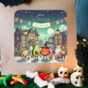 Taco 'Bout Spook-tacular Halloween Treat Square Sticker
