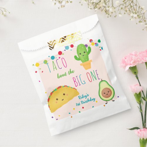 Taco bout the big one _ fiesta theme birthday favor bag