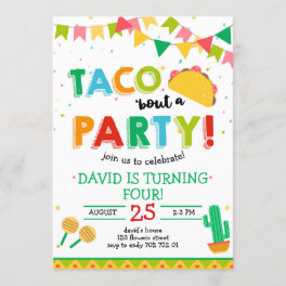 Taco 'bout the Party Boy Fiesta Birthday Invitation