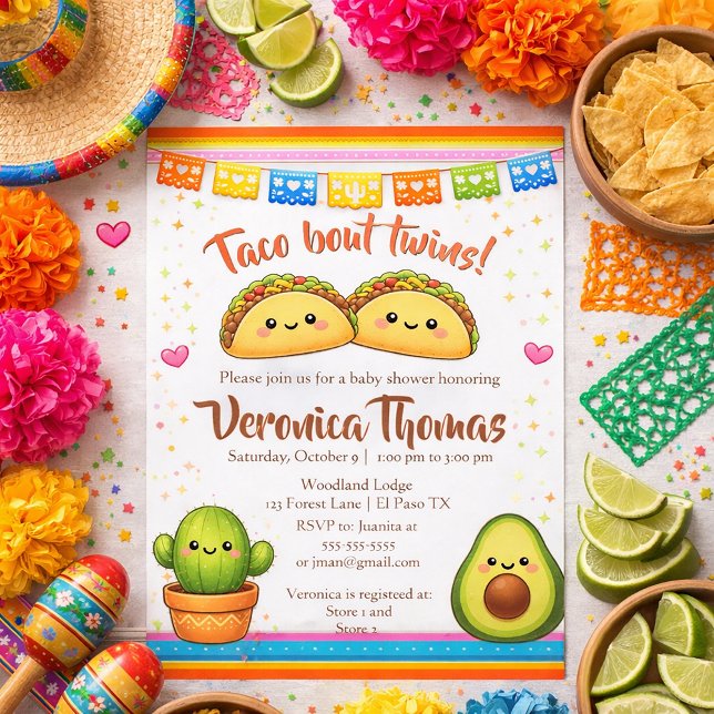 Taco bout Twins Baby Shower Invitation (Creator Uploaded)