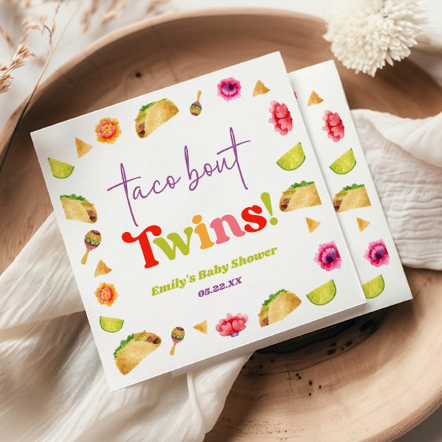 Taco Bout Twins! Fiesta Baby Shower Napkins (Creator Uploaded)