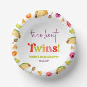 Taco Bout Twins! Fiesta Baby Shower Paper Bowls
