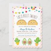Taco bout Twins!  Fiesta theme Twin Baby Shower Invitation (Front)