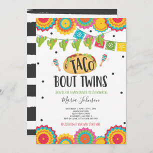 Taco 'Bout Twins Fiesta Twin Baby Shower Invitation