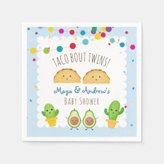 Taco bout Twins! Fiesta Twin Boy Baby Shower Napkins