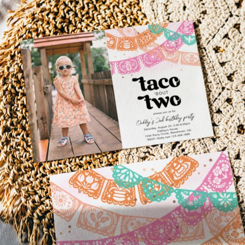 Taco Bout Two Birthday Invitation