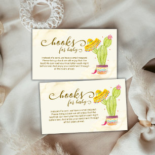 Taco 'Bout Watercolor Cactus Books Baby Shower  Enclosure Card