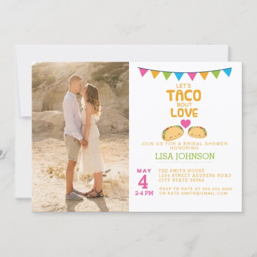 Taco Bridal Shower Photo Invitation Taco Bout Love