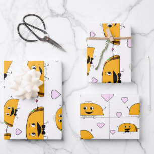 Taco Bride and Groom Wedding Wrapping Sheets