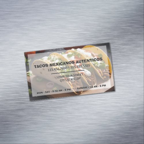 Taco Business Card Magnet