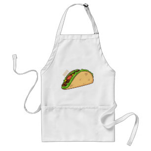 Taco cartoon illustration adult apron