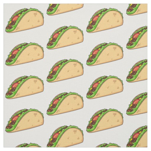 Taco cartoon illustration fabric