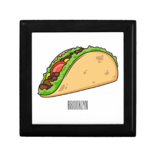 Taco cartoon illustration  gift box