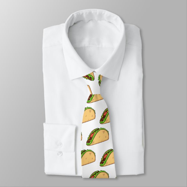 Taco cartoon illustration  neck tie (Tied)