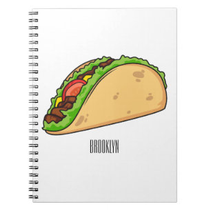 Taco cartoon illustration notebook