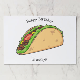 Taco cartoon illustration paper pad