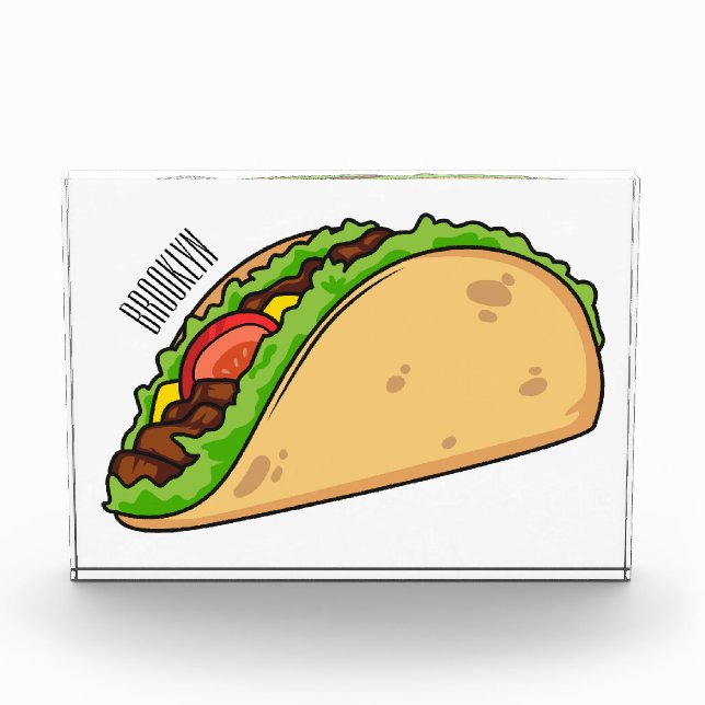 Taco cartoon illustration photo block (Front)