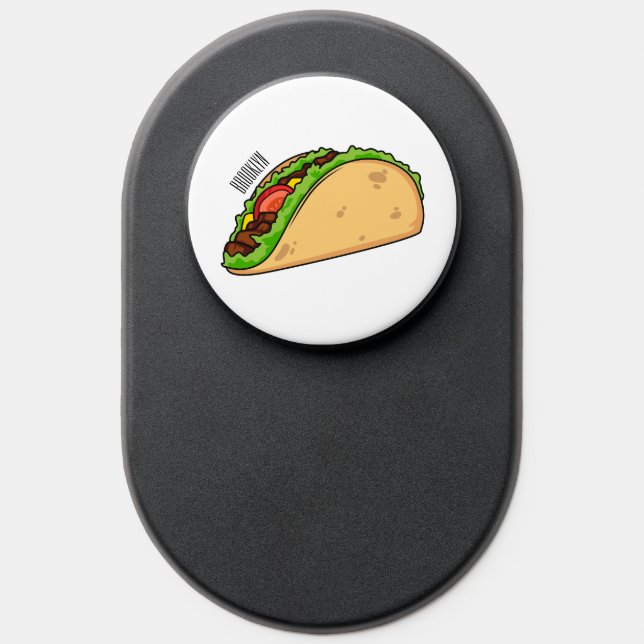 Taco cartoon illustration PopSocket (Popsocket)